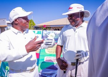 Labour Minister Bar Lalong tees off at Governors golf tournament in Jos