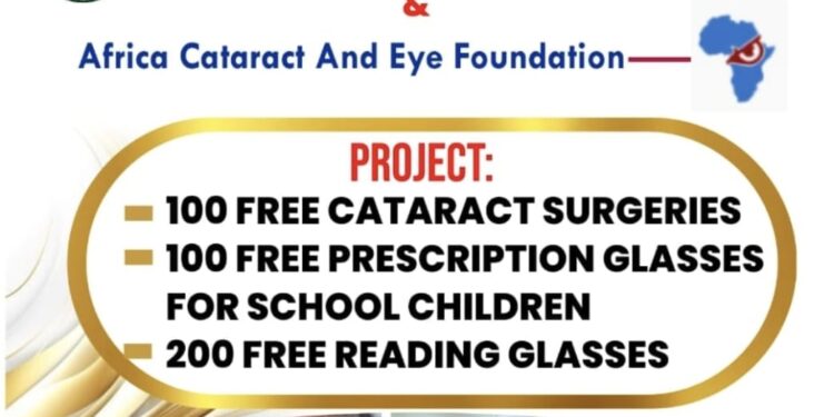 Oloi Evbagharu Erediauwa Foundation Partners with Africa Cataract and Eye Foundation to Provide Free Eye Surgeries for 100 Beneficiaries in Edo State.
