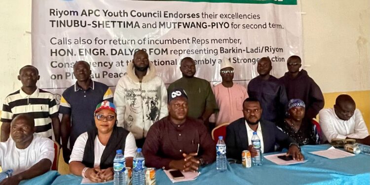 Riyom APC youths endorse Tinubu, Mutfwang, Reps member for second term